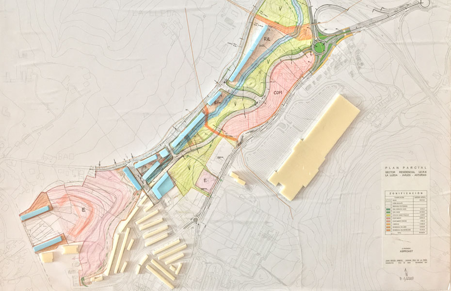 Juan Roces Arquitectos. Urbanismo en Asturias. Plan Parcial de La Lleda, Avilés